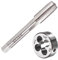Saipor M12 X 1,25 Metrico Maschi e Filiere, M12 X 1,25 mm Kit di maschiatura e filettatura HSS Maschi a Mano Destra Filettatura