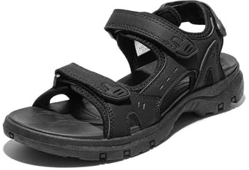 DREAM PAIRS Sandales Sport pour Femmes Confortable et Légères Sandale de Extérieur Pratique et Antidérapante,Size 41.5,Noir,SDSA2401W