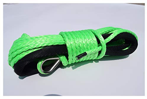 Windenseil Grüne 6mm * 15m Synthetisches Seil, ATV Winch Line, Kevlar Winch Seil 6mm, ATV Winch Zubehör, Plasmaseil mit starkem Windenseil
