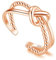 Loutade Adjustable Silver Rings for Women, 925 Sterling Silver Open Rings, Minimalist Simple Forever Love Knot Thumb Rings Rose Gold, Infinity Endless Friendship/Wedding Band Finger Rings in X-Form