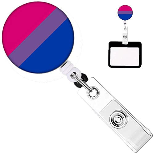 Lpitoy Rainbow Pride Gay Lesbian Contemporary LGBT Lanyard Retractable Reel Badge Ausweishalter Für Krankenschwestern, Studenten, Lehrer, Büroangestellte, Ärzte