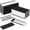 Meetory Etiketten Magnetisch 100mm x 40mm, 20 Stück C-Profil Etikettenträger, Magnetschilder mit Papiereinlage und Schutzfolie, Namensschilder Magnet für Metallregal, Schließfach und Whiteboard