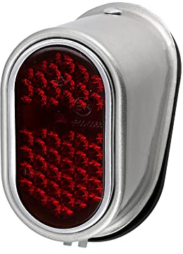 MZA-Fahrzeugelektrik Rücklicht oval komplett, rot, mit Kederplatte - Simson SR2, KR50