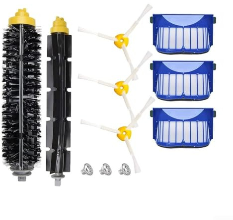 Kit completo de piezas de repuesto para aspiradoras Roomba serie 600 con cepillos y filtros para una limpieza eficiente