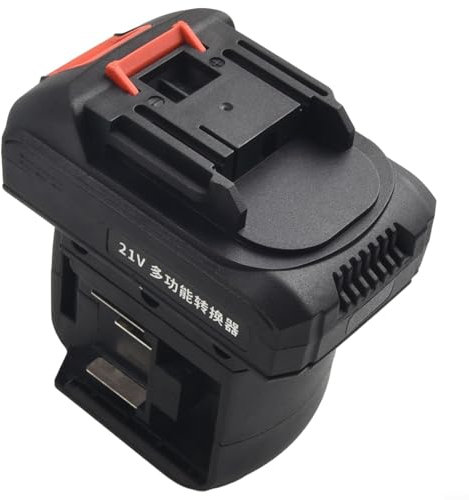 Besttoolifes Convertisseur de batterie 2 en 1 pour perceuse, clé électrique, tournevis, lampe de travail, double batterie, chargeur externe