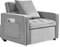 JMORCO Schlafsessel Moderner 3-in-1-Schlafsofastuhl – klappbarer Liegesessel, verstellbare Rückenlehne, Samtpolsterung, Einzelbett, langlebig und vielseitig(Grey-Solid)