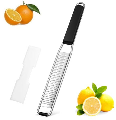 Grater,Lemon Zester Kitchen Graters Vegetablegrater Graters for Kitchen with Handle Stainless Steel Grater for Parmesan Cheese Lemon Garlic Nutmeg Chocolate Fruits Vegetables Ginger