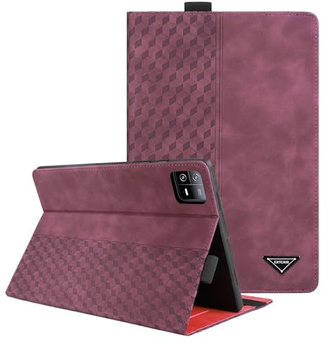 CXTCASE Coque pour Xiaomi Pad 6 11.0 2023, Tablette Housse de Protection,Cuir PU Étui Case pour Xiaomi Pad 6, Vin Rouge
