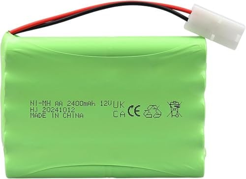 12V 2400mAh NiMH Rechargeable Battery with KET-2P Connector, AA NiMH Battery for RC Toys and Power Tools, RC Cars Tanks Robots Boat Excavator Semi-Trailer Vehicle