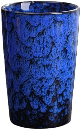 LCUVIMPEX Asian Drinking Cups， 360ml, Vintage Latte Cups Coffee Mug Espresso Mugs, Asian Drinking Cups for Adults Red(Blue)