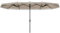 Outsunny Parasol de jardin exterieur, parasol double rectangulaire 4,5 x 2,65 x 2,6 m avec ouverture fermeture manivelle et franges, toile 180 g/m², pour piscine, terrasse, balcon, crème