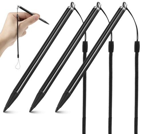 Tofficu 3 Stück Resistiver Touchpen Stift mit dünner Spitze und Federband für resistive Touchscreens, Nicht für Normale Smartphones und Tablets