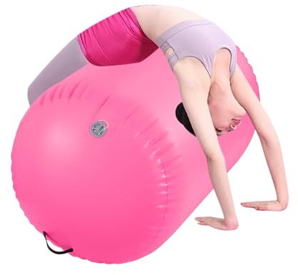 KernGut 60/75/90 cm Air Matte Rolle Aufblasbare Gymnastik Fass Track Roll-Pad, Air Roller Gymnastik Rolle Turnen mit Elektrischer Luftpumpe, Campus Yoga Cheerleading Fitness Training