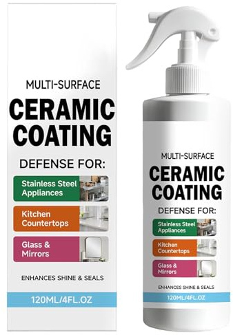 Ceramic Coating Spray - 120 ml Sealing and Long-Lasting Sealant | Cleaning Accessories for Bathroom | for Kitchen, Shower, Water, Cooker, Cabinet, Sink, Tiles, Household Appliances