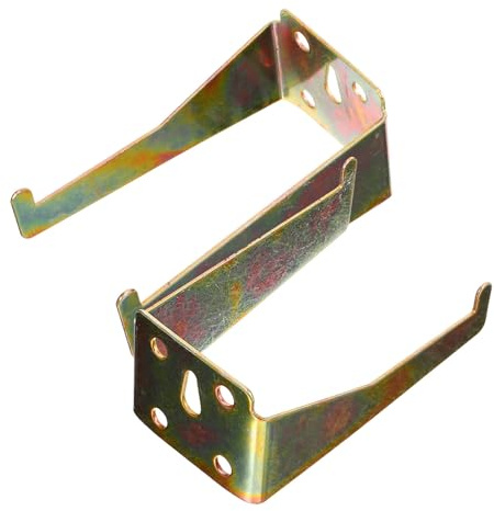 CRAFTHROU Gancho para extintor de incendios de pared, soporte duradero en hierro dorado con accesorios para montaje rápido, ideal para oficina y barco, kit de 2 unidades