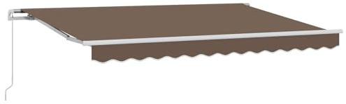 Roanoer Tenda da sole con braccio articolato, 500 x 300 cm, colore tortora, estensibile manualmente con manovella, robusto telaio in alluminio e tessuto in poliestere, montaggio a parete per terrazza