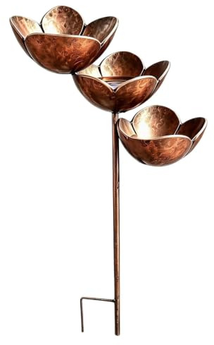 Regenwasser-Sammler Vogelbad 3-Lagige Blumen Außen-Rasendeko