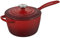 Le Creuset Signature Enamelled Cast Iron Saucepan With Anti Drip Pouring Lip and Vented Lid, For All Hob Types, 18 cm, 1.8 Litres, Cerise, 21181180602430