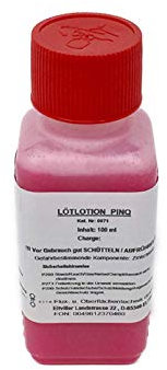 Lötpaste/Flussmittel/Lötwasser PinQ 100 ml - konventionelles Weichlöten von Eisen-, Kupfer- und Messingwerkstoffen, gebrauchsfertige Flussmittelpaste, halogenaktiviert, 100 ml Flasche (kindersicher)