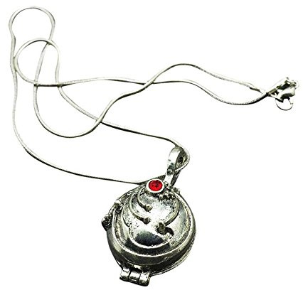 Vintage Vampiro Halskette mit Anhänger aus Silber Elena Vervain Tagebücher Eisenkraut gefüllt, Sterling Silber