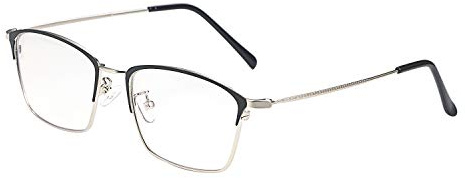 Aroncent Klassische Anti Blaulicht Metall Rahmen Rechteck Brille Nerd Clear Brille Computer Brille Unisex