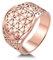 BlackAmazement 316L Edelstahl Ring Blume des Lebens Ornament Silber Rose Gold Damen (Rosegold, 57 (18.1))