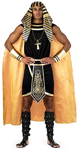 Morph Pharao Kostüm für Herren, Ägyptisches Outfit für Halloween und Partys, M