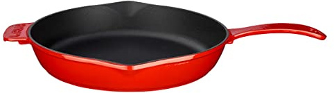 LAVA Metallguss Bratpfanne, 28 cm, rot/schwarz