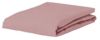 Essenza Spannbettlaken Premium Percale Woodrose, 180x220 cm, 100% Baumwollpercale, Uni