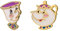 Disney Mickey Mouse et Minnie Mouse Boucles d'oreilles à tige dépareillées L'Étrange Noël de Monsieur Jack Winnie l'ourson La Belle et la Bête Argent sterling Inconnu, Argent sterling, Non connu