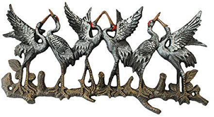 WLLLO Grúa de hierro forjado retro siete ganchos decoración del hogar artesanías de hierro fundido percheros