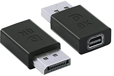 GINTOOYUN Mini Displayport Female to Displayport Male Adapter 8K Mini DP Female to DP Male Audio and Video Adapter for Desktop Hosts,Laptops, Monitors,High-Definition TV etc.(Style 2)