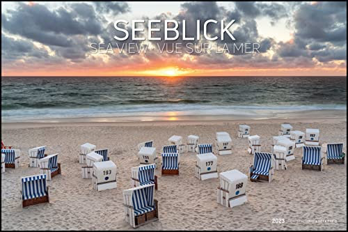 Seeblick 2023 - Bildkalender quer 49,5x33 cm - Sea View - die schönsten Strandbilder - Landschaftskalender - Wandkalender - Wandplaner