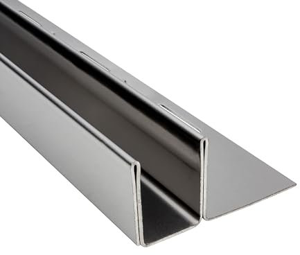 Glas-Fliesenprofil Edelstahl Klemmprofil Wandprofil V2A 2m H19mm 13mm-Glas glänzend