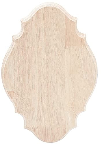 PH PandaHall Wood Shield Plaque, Wooden Plaque Blank Trophy Plaque Natural Wood Signboards Unpainted Signs for Home Door Wall Wedding Christmas Decoration DIY Projects, 2.2x1.5x1.8cm