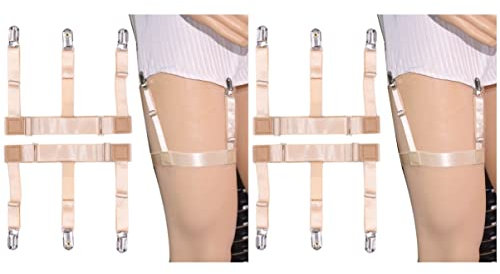 SOIMISS Hosenträger Für Herren Hemdhalter Mit Verstellbaren Elastischen Clips Rutschfest Hemdstrumpfbänder Für Stabilen Halt Und Komfort Beim Tragen