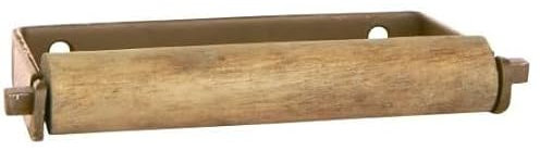 IB Laursen Altum Toilettenpapierhalter mit Holzrolle, Industriedesign, goldfarben