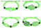 WEWAYSMILE 2 Pieces Empty Stone Bracelets Holder, Adjustable Cord Empty Stone Holder Crystal, for Stone Necklace DIY Bracelet Jewelry Making, Green, About 1-7/8~3-1/4 inch(47~84mm)
