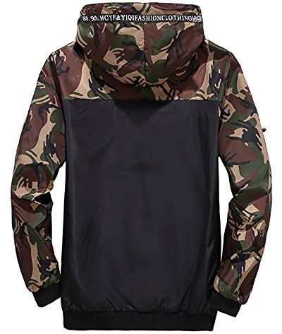 UnoSheng Veste softshell légère imperméable pour homme - Veste de pluie pour homme - Camouflage - Respirant - Coupe-vent - Pour l'été - Fin - Pliable - Veste de demi-saison - Coupe-vent, Vert armée.,