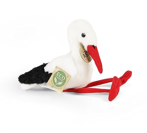 Teddys Rothenburg Kuscheltier Storch 15 cm weiß-schwarz-rot Plüschtier Plüschstorch