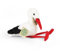 Teddys Rothenburg Kuscheltier Storch 15 cm weiß-schwarz-rot Plüschtier Plüschstorch