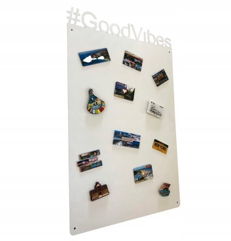STALFORM Magnettafel Weiss GoodVibes 80x50 cm aus Edelstahl Magnetwand Pinnwand Magnetisch Groß Magnetboard Küche, Büro, Kinderzimmer