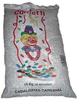 DISFRAZZES Konfettisack in leuchtenden Farben - Dekorationen für Party, Neujahr und Geburtstag - Konfettibeutel Bunt (Sack 10 kg)
