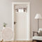 HOMEIDEAS 100% Natural Linen Blackout French Door Curtains, Privacy Small Door Window Curtains, 26 X 20 Inch Door Shades for Front Door, Thermal Insulated Door Covering, (1 Panel, Natural)