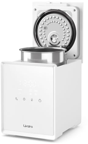 Livatro Stainless Steel Humidifier, 3L Warm Mist Humidifier, Easy Clean with Warm Steam Humidifier, Healthy Air Mist Humidifiers for Bedroom Living Room, with Sleep Mode and Auto-off Setting