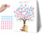 Guawubiang Winnie Gender Reveal Fingerabdruck-Baum, Winnie Gender Reveal Decor Gästebuch, Gender Reveal Party Ideen, Babyparty Dekoration für werdende Mütter