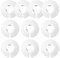 Ansodo 10 Pcs Radiator Pipe Cover, 45 mm White Plastic Pipe Covers Sleeve, Plastic White Collars Tidy Decoration, White Radiator Pipe Covers, Covers for Radiator Pipes (White)