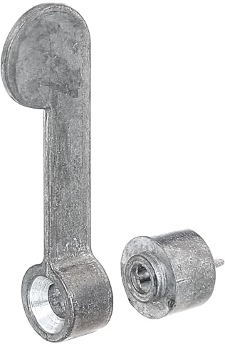 Alberts 857271 Vorreiber | mit Schließblech und Distanzstück | Zinkdruckguss | Distanzstück: Ø14,4 mm | Länge Vorreiber: 60 mm | 20er Set