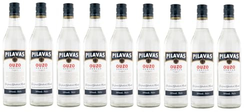 9 Flaschen Pilavas Ouzo Nektar 38% Vol. Griechenland + Space Riegel von Onlineshop Bormann