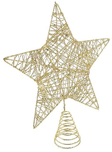 MOBUTOFU Einzigartige Weihnachtsbaumspitze 1 Stück Stern Eisen Basteldekor Einfach Zu Montieren Sicher Für Jedes Alter Wiederverwendbar Weihnachtsdekor